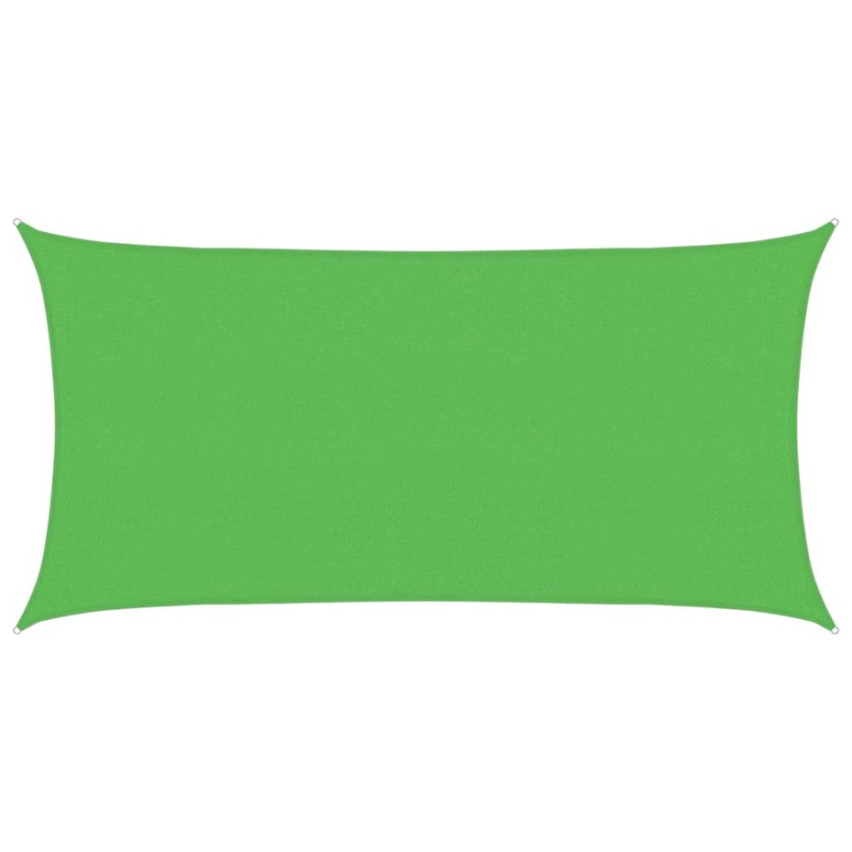 Toldo de vela rectangular HDPE verde claro 2,5x5