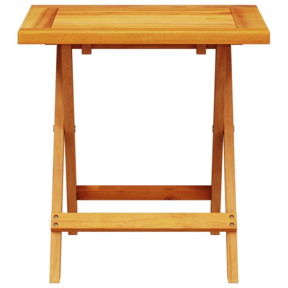 Mesa auxiliar de jardín madera maciza de acacia 40x40x40