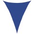 Toldo de vela triangular HDPE azul 160 g/m² 4x5x5