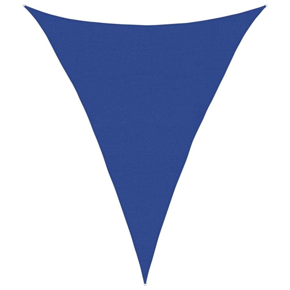 Toldo de vela triangular HDPE azul 160 g/m² 4x5x5