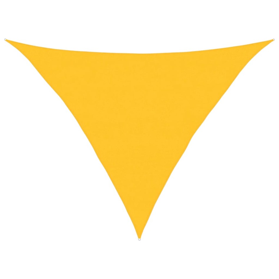 Toldo de vela triangular HDPE amarillo 160 g/m² 5x5x6
