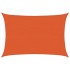 Toldo de vela rectangular HDPE naranja 160 g/m² 3x5