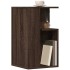 Mesa auxiliar madera de ingeniería roble marrón 35x35x60