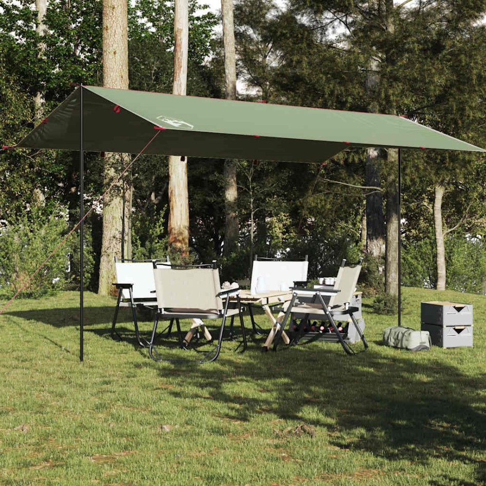 Lona de camping impermeable verde 500x294