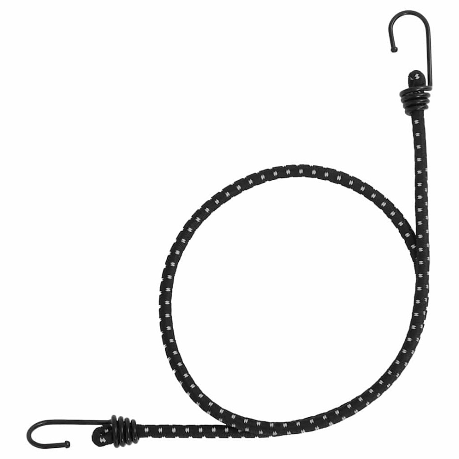 Cuerdas elásticas con tiras reflectantes y ganchos 25 uds