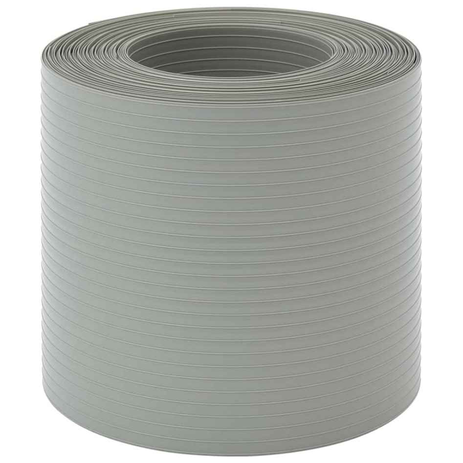 Pantallas privacidad jardín 10 uds PVC gris piedra 252,5x19