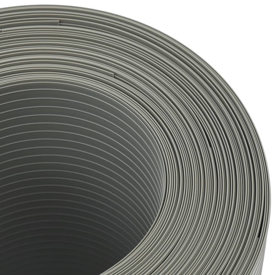 Pantallas privacidad jardín 10 uds PVC gris piedra 252,5x19