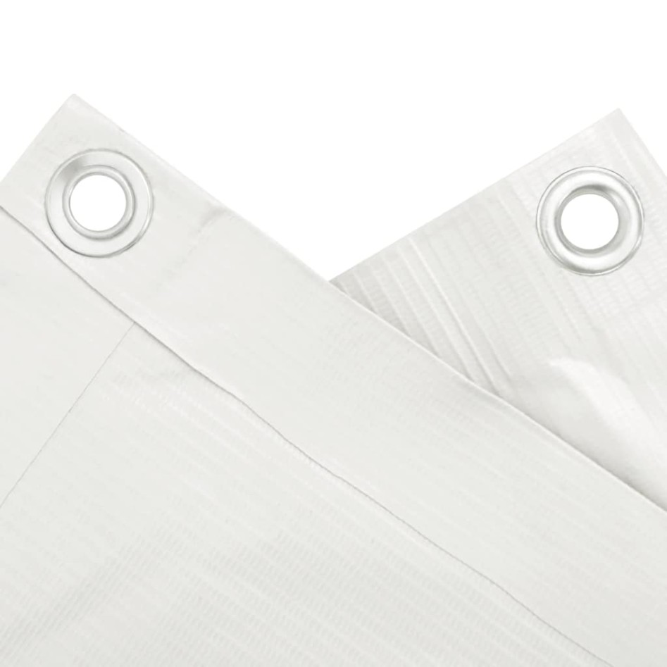 Pantalla de privacidad de balcón PVC blanco 1000x75