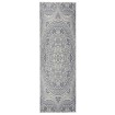 Alfombra de exterior de tejido plano rayas azules 80x250 cm