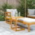 Mesa en forma de C madera maciza de acacia 42x40x50