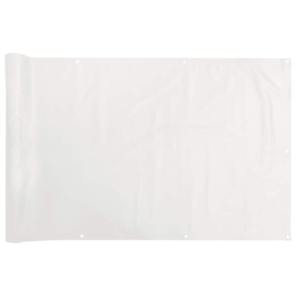 Pantalla de privacidad de balcón PVC blanco 800x120