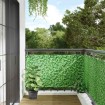 Pantalla de privacidad de balcón PVC plantas verde 500x120 cm