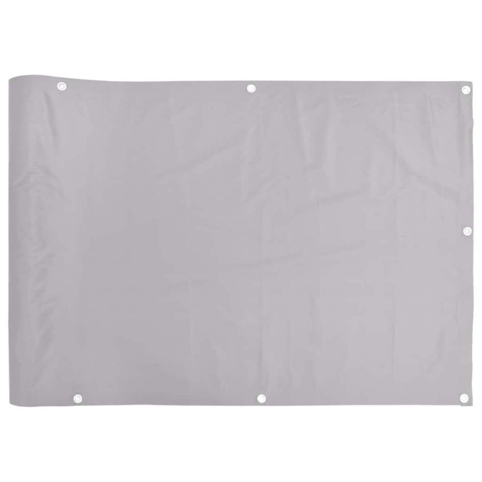 Pantalla de privacidad de balcón PVC gris 1000x90