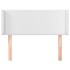 Cabecero de cuero sintético blanco 103x16x78/88