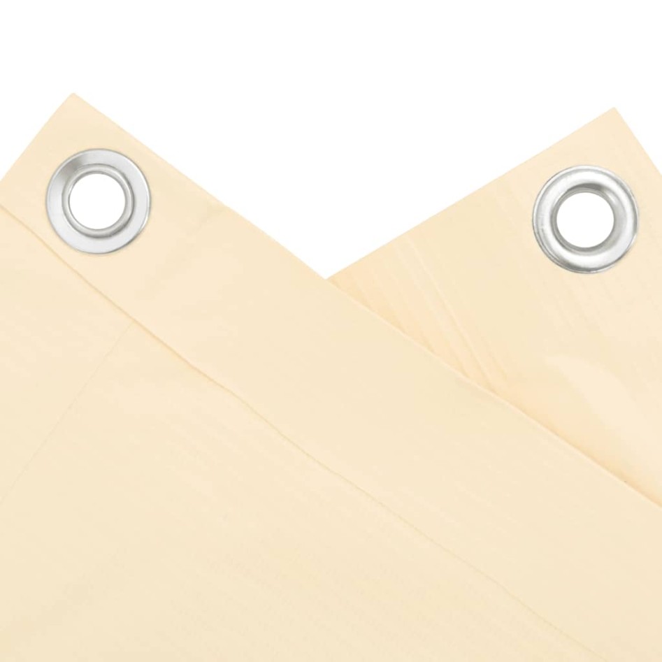 Pantalla de privacidad de balcón PVC crema 800x120