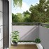 Pantalla de privacidad de balcón PVC gris 700x120