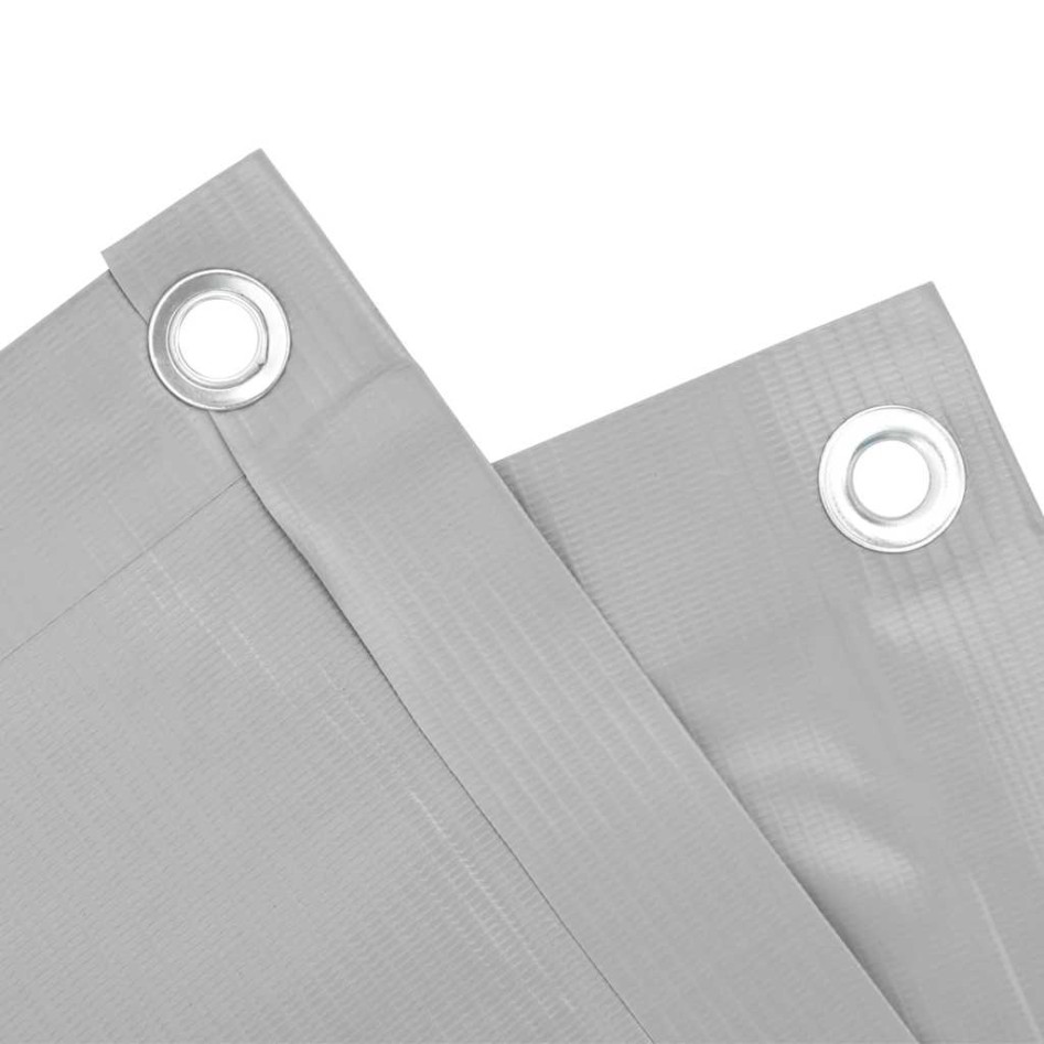 Pantalla de privacidad de balcón PVC gris 700x120