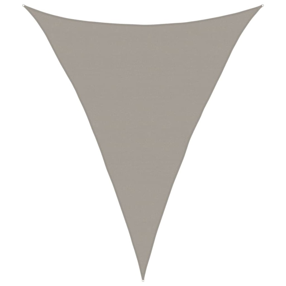 Toldo de vela triangular HDPE gris claro 160 g/m² 5x6x6