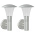 Apliques de exterior 2 unidades acero inoxidable