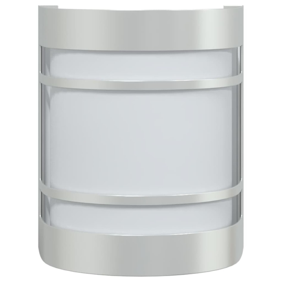 Apliques de exterior 2 unidades acero inoxidable