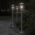Lámpara de suelo de exterior acero inoxidable plateado 100