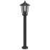 Lámpara de suelo de exterior acero inoxidable negro 80