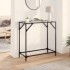 Mesa consola superficie vidrio transparente acero 80x35x81