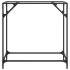 Mesa consola superficie vidrio transparente acero 80x35x81