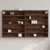 Vitrina de madera de ingeniería marrón roble 100x8,5x58