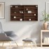 Vitrina de madera de ingeniería marrón roble 100x8,5x58