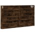 Vitrina de madera de ingeniería roble ahumado 100x8,5x58