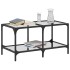 Mesa de centro superficie de vidrio acero 78,5x40x40