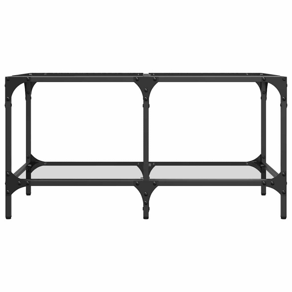 Mesa de centro superficie de vidrio acero 78,5x40x40