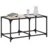 Mesa de centro superficie de vidrio acero 78,5x40x40