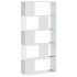 Librería 5 estantes madera ingeniería blanco 80,5x23,5x162,5