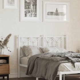 Cabecero de metal blanco 120