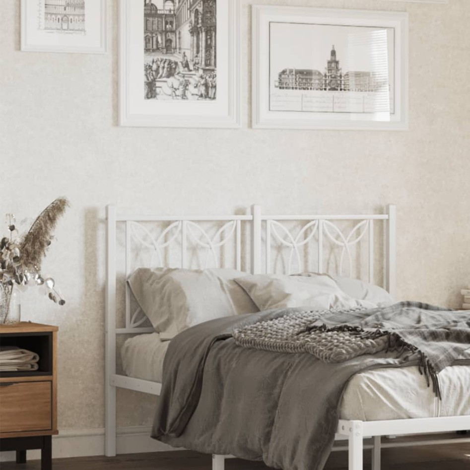 Cabecero de metal blanco 120