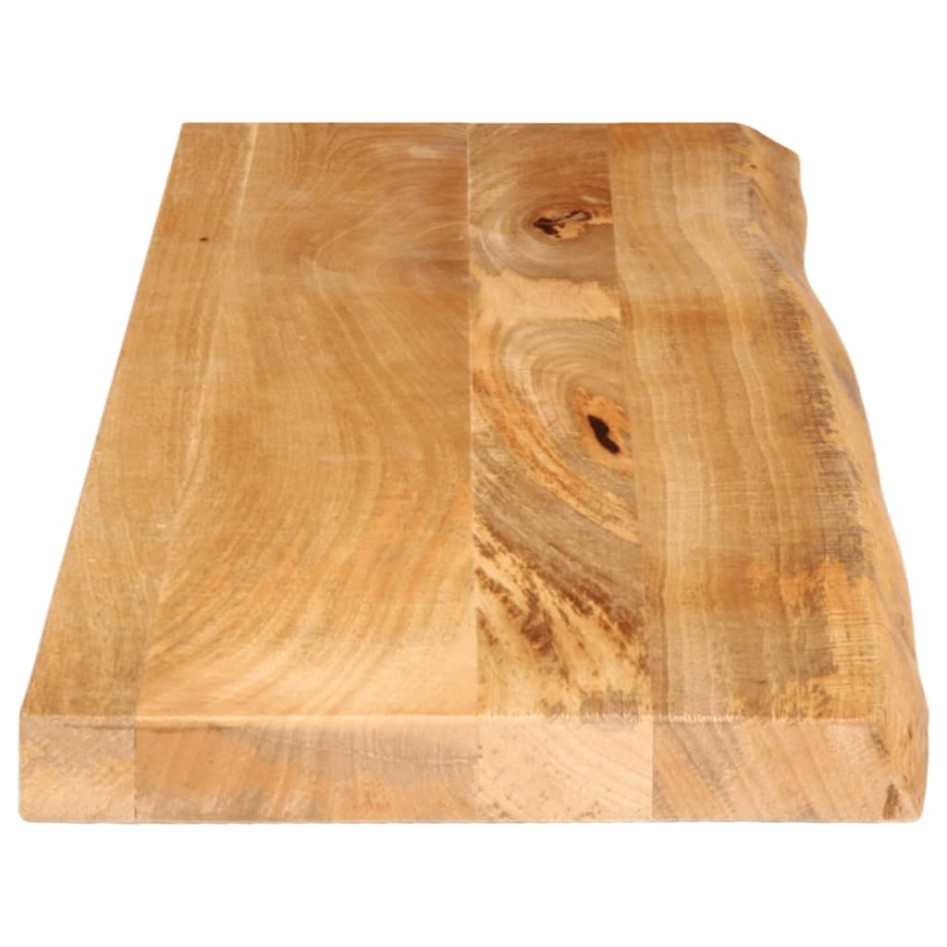 Tablero de mesa borde natural madera maciza mango 140x20x2,5