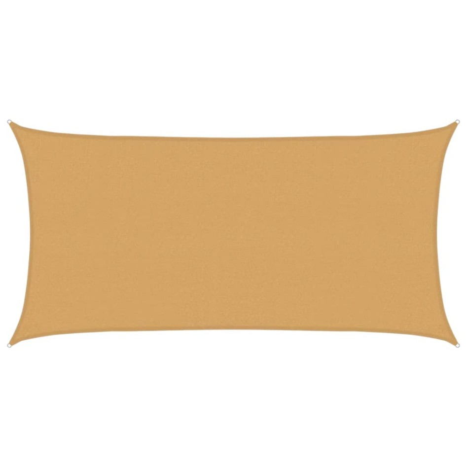 Toldo de vela rectangular HDPE arena 160 g/m² 2,5x5