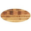Tablero de mesa ovalado madera maciza de mango 80x40x3,8 cm