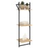 Estantes pared 3 niveles barras 2 uds roble Sonoma 30x25x100