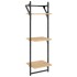 Estantes pared 3 niveles barras 2 uds roble Sonoma 30x25x100
