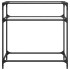 Mesa consola superficie vidrio transparente acero 80x35x81