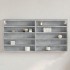 Vitrina de madera de ingeniería gris hormigón 100x8,5x50