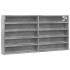 Vitrina de madera de ingeniería gris hormigón 100x8,5x50