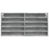 Vitrina de madera de ingeniería gris hormigón 100x8,5x50