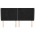 Cabecero con orejas de terciopelo negro 203x23x118/128