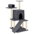 Rascador para gatos con postes de sisal gris oscuro 110,5