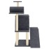Rascador para gatos con postes de sisal gris oscuro 110,5