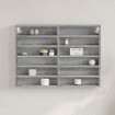 Vitrina de madera de ingeniería gris Sonoma 80x8,5x58 cm